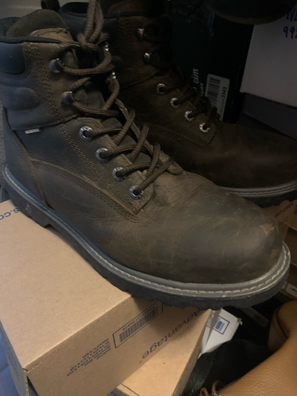 Wolverine Brown Leather Work Boots